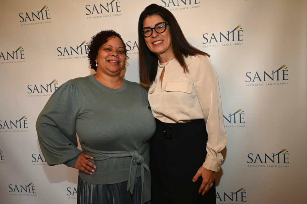 <em>left to right</em>: Michelle Grigsby-Hackett, CEO, Affiliate Santé  and Dr. Laura Herrera Scott, Maryland Secretary of Health
