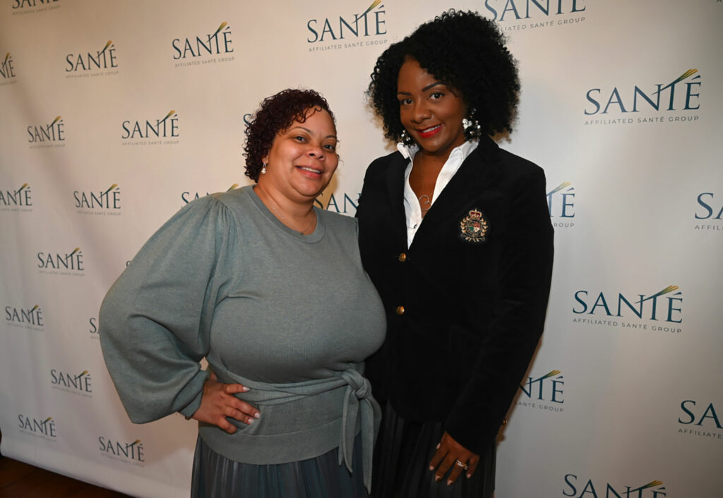 <em>left to right</em>: Michelle Grigsby-Hackett, CEO, Affiliate Santé Group and Najla Wortham, President, Rock Creek Foundation